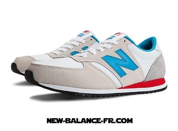 new balance u420 chaussures bleu gris rouge